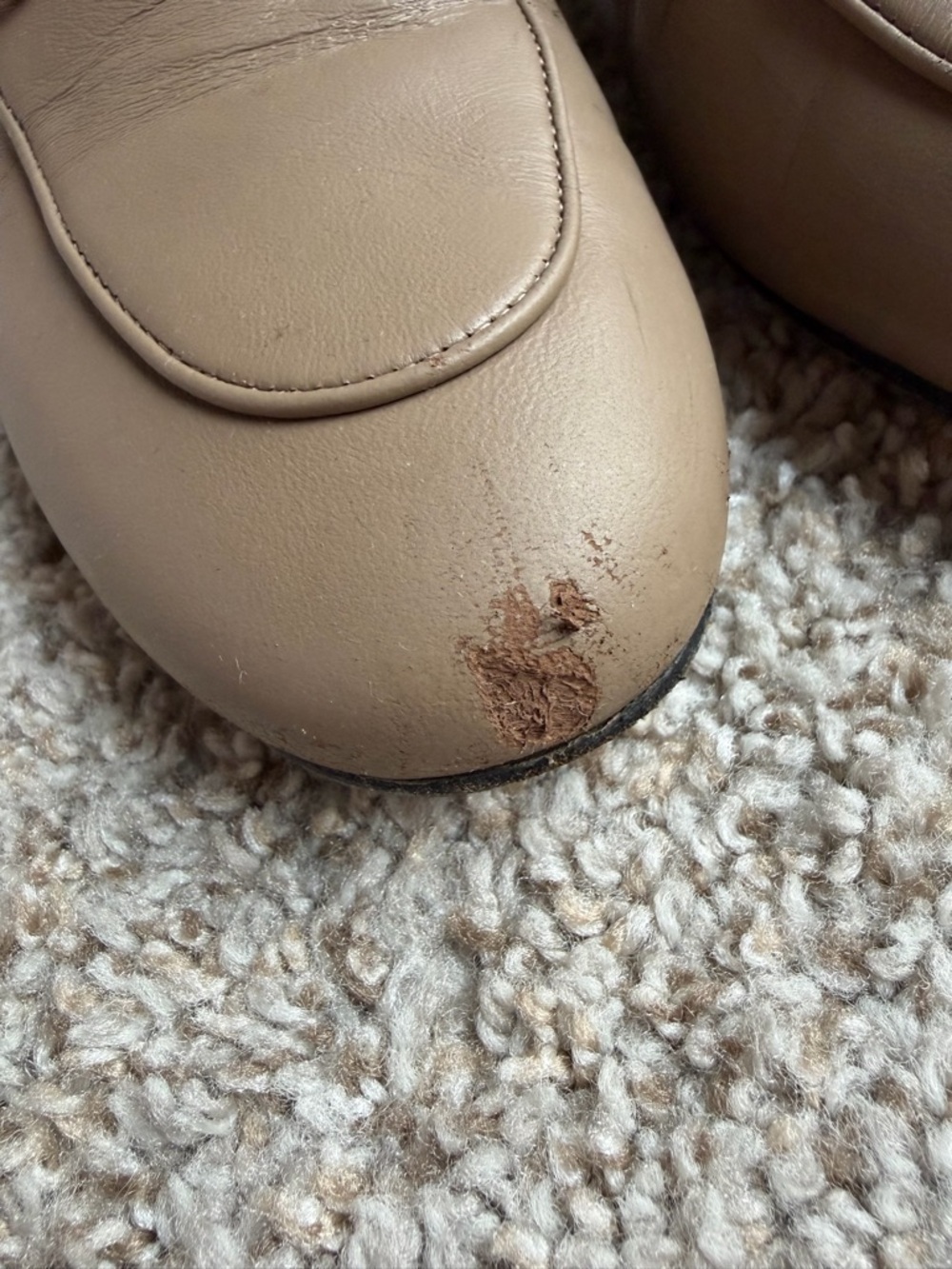 Gucci Women's Taupe Leather Horsebit Mules - Picture 3 of 10